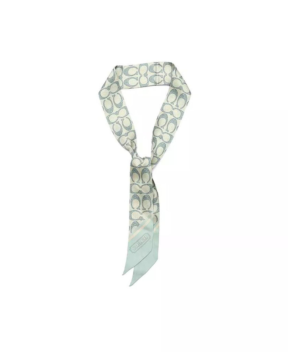 Women's Vintage Signature Print Silk Skinny Scarf