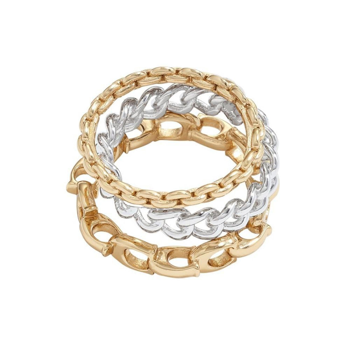 Signature Chain Ring Set, 3 Piece