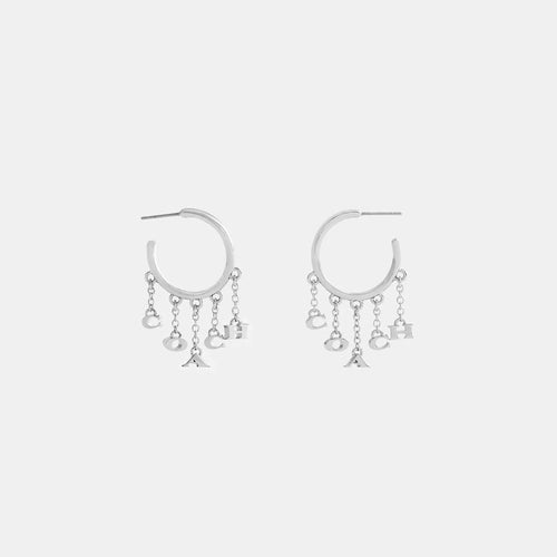 Coach Charm Hoop Earrings
