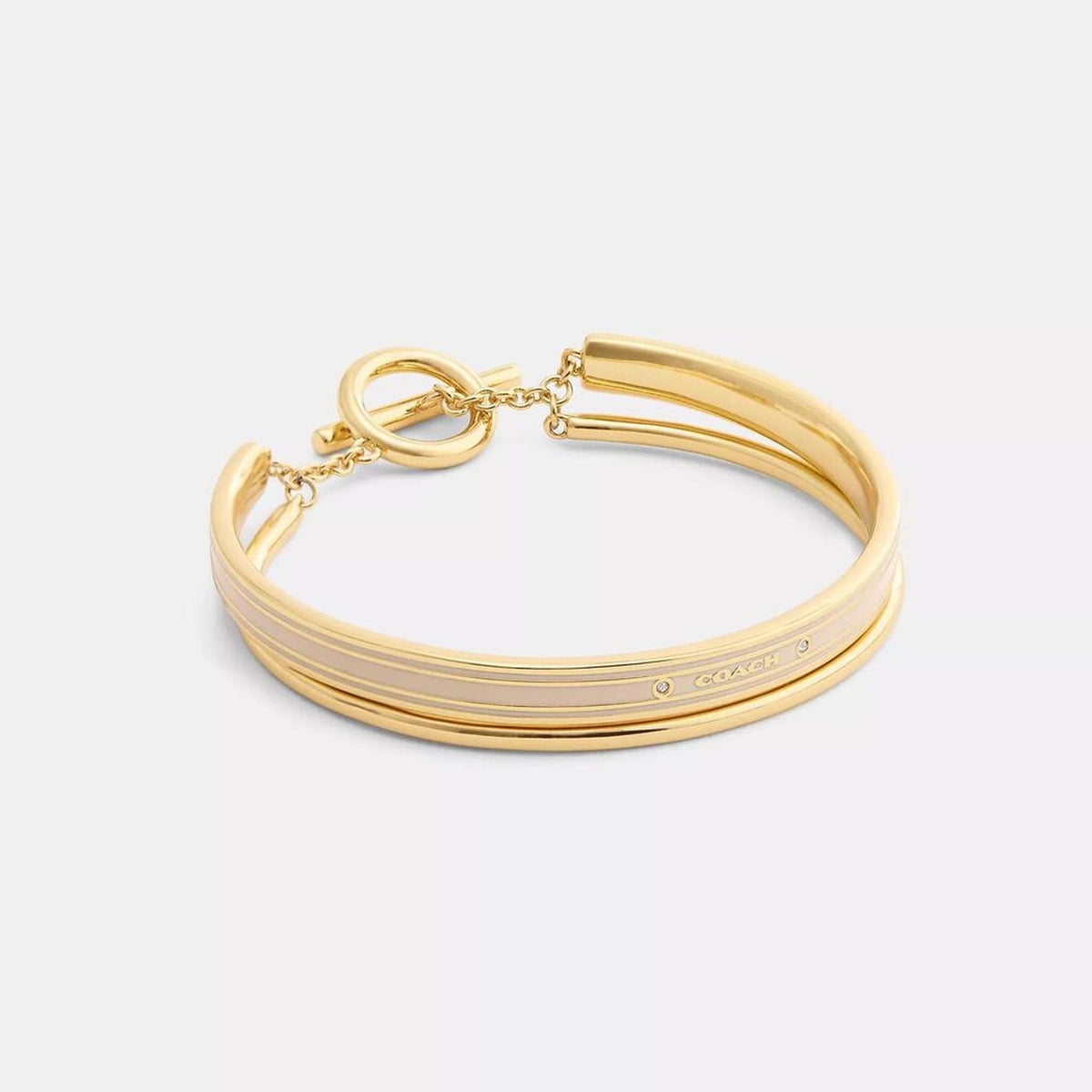 Coach Enamel Double Bangle Bracelet