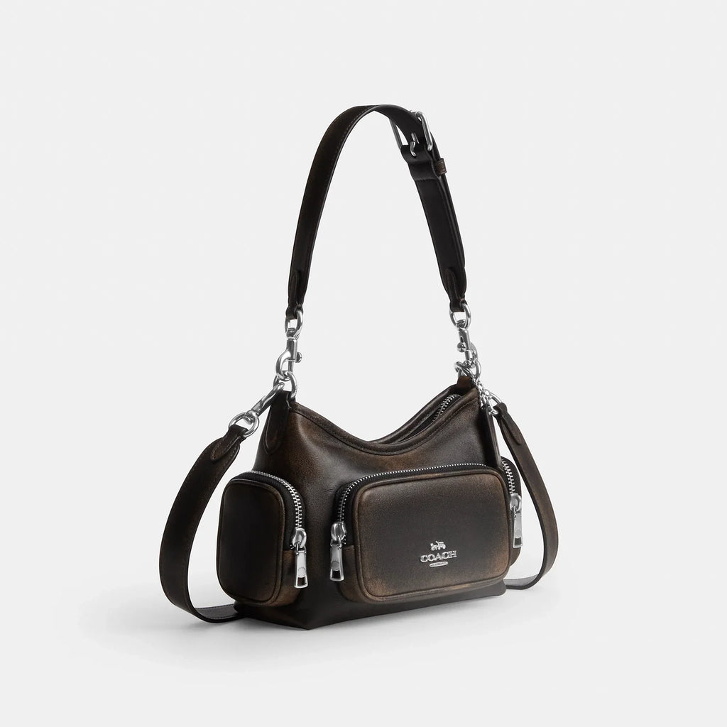 Coach Outlet Laurel Shoulder Bag 22 With Pockets In Loved Leather