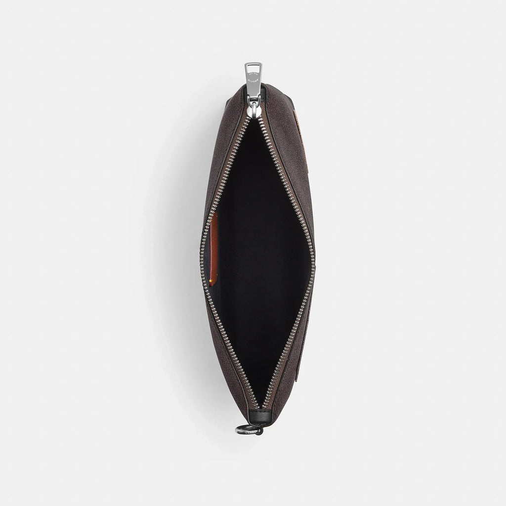 Coach Outlet Pouch In Signature Canvas With Patches