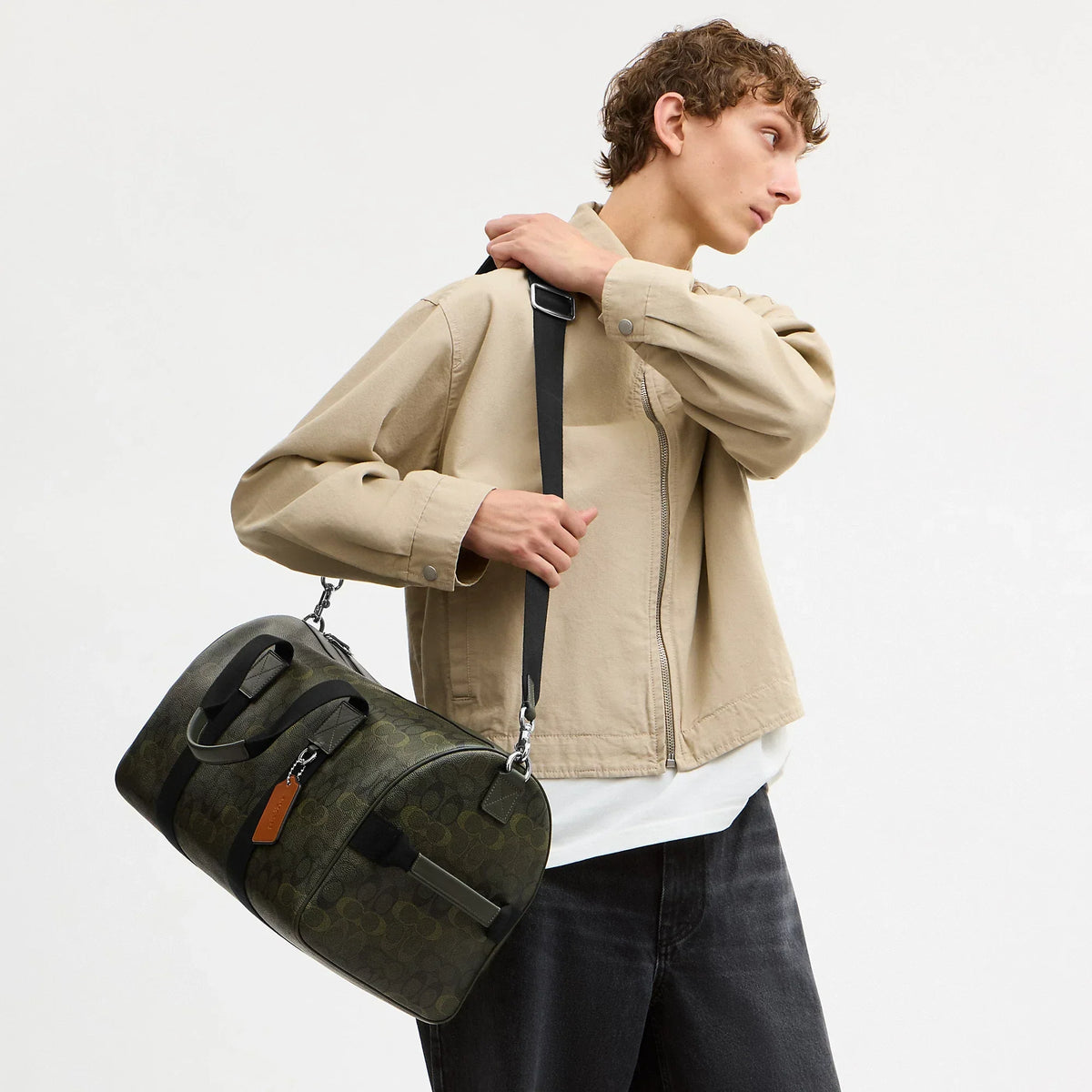 Coach Outlet Explorer Duffle Bag 45 In Signature Camo Print