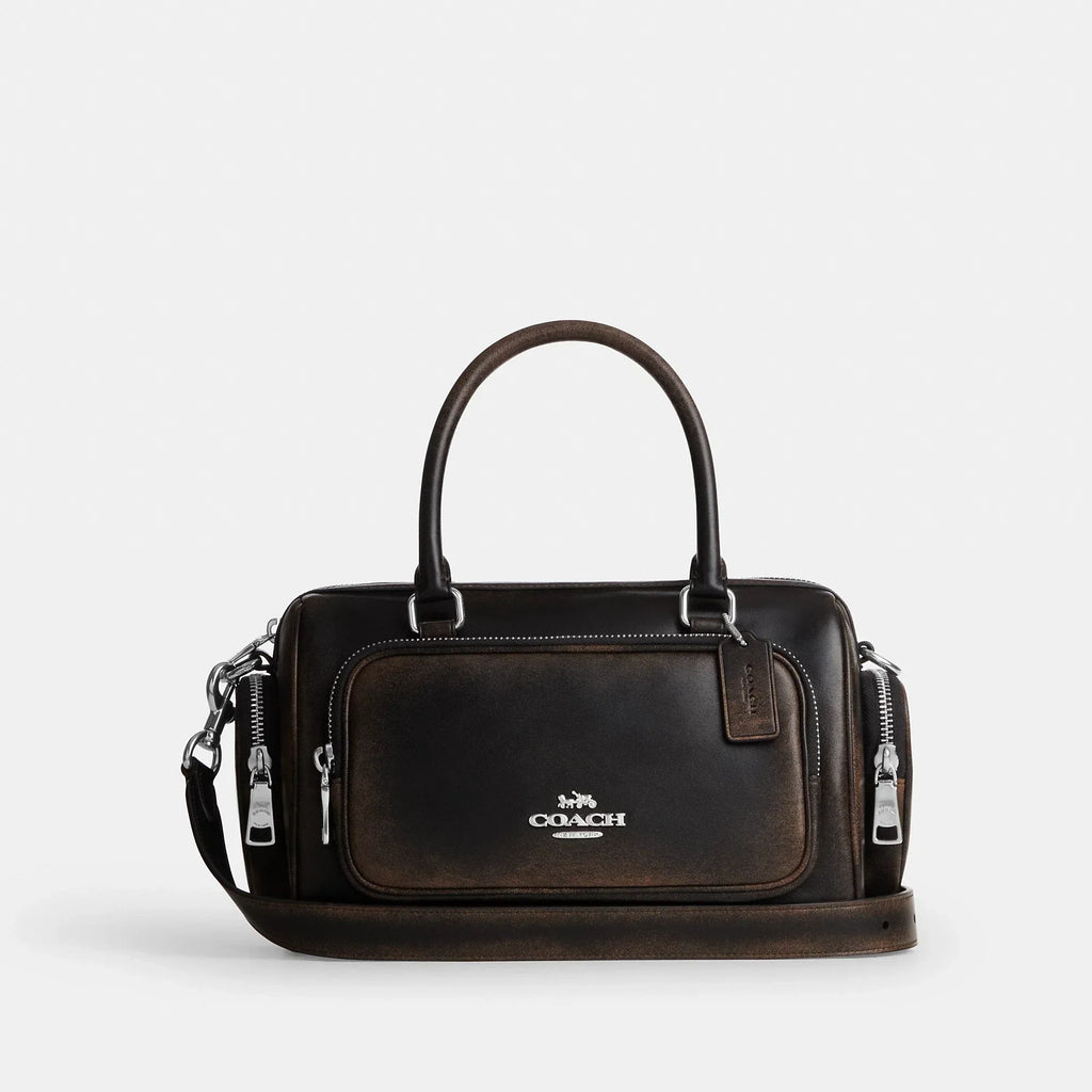 Coach Outlet Rowan Satchel Bag With Pockets In Loved Leather