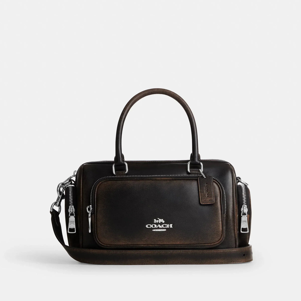 Coach Outlet Rowan Satchel Bag With Pockets In Loved Leather