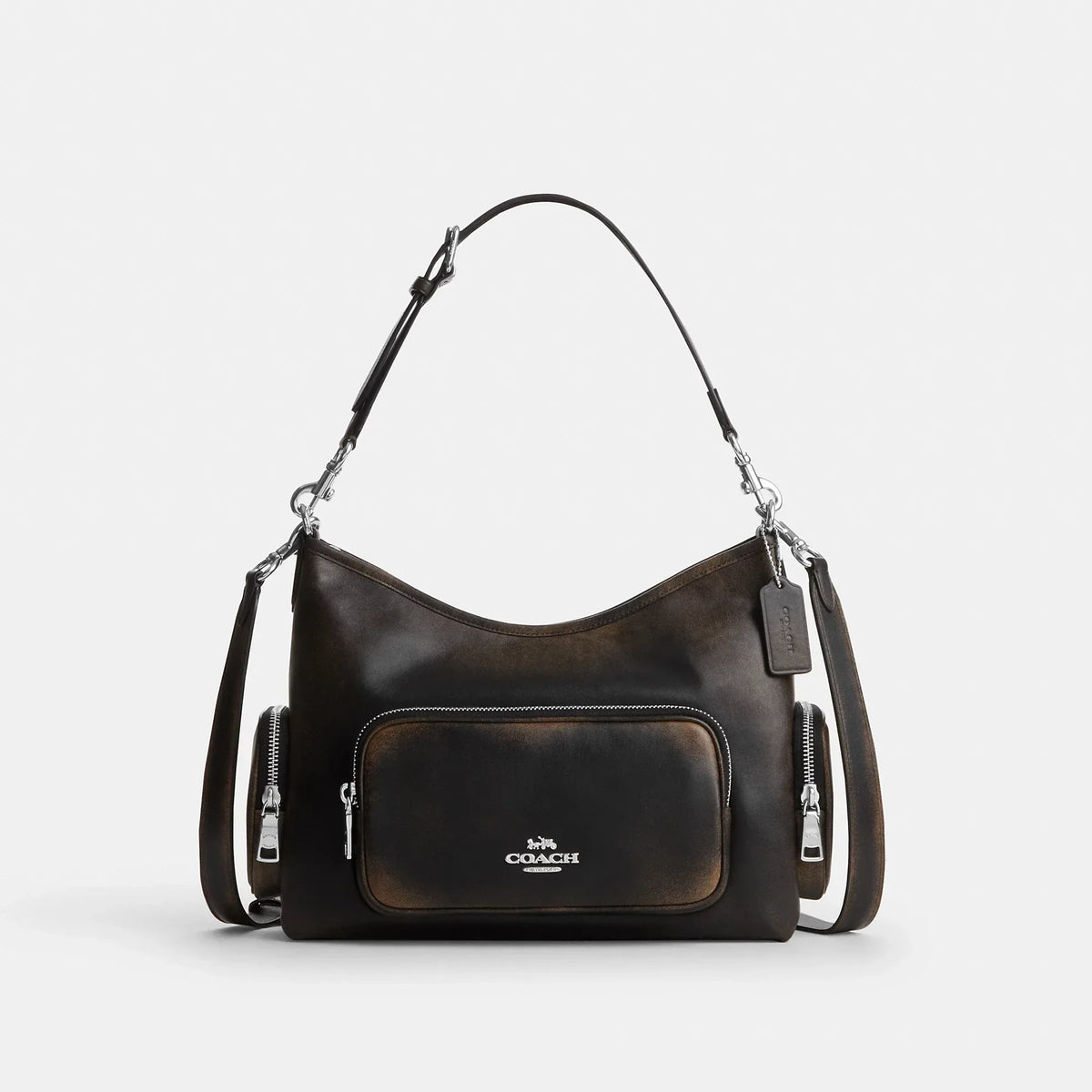 Coach Outlet Laurel Shoulder Bag With Pockets In Loved Leather