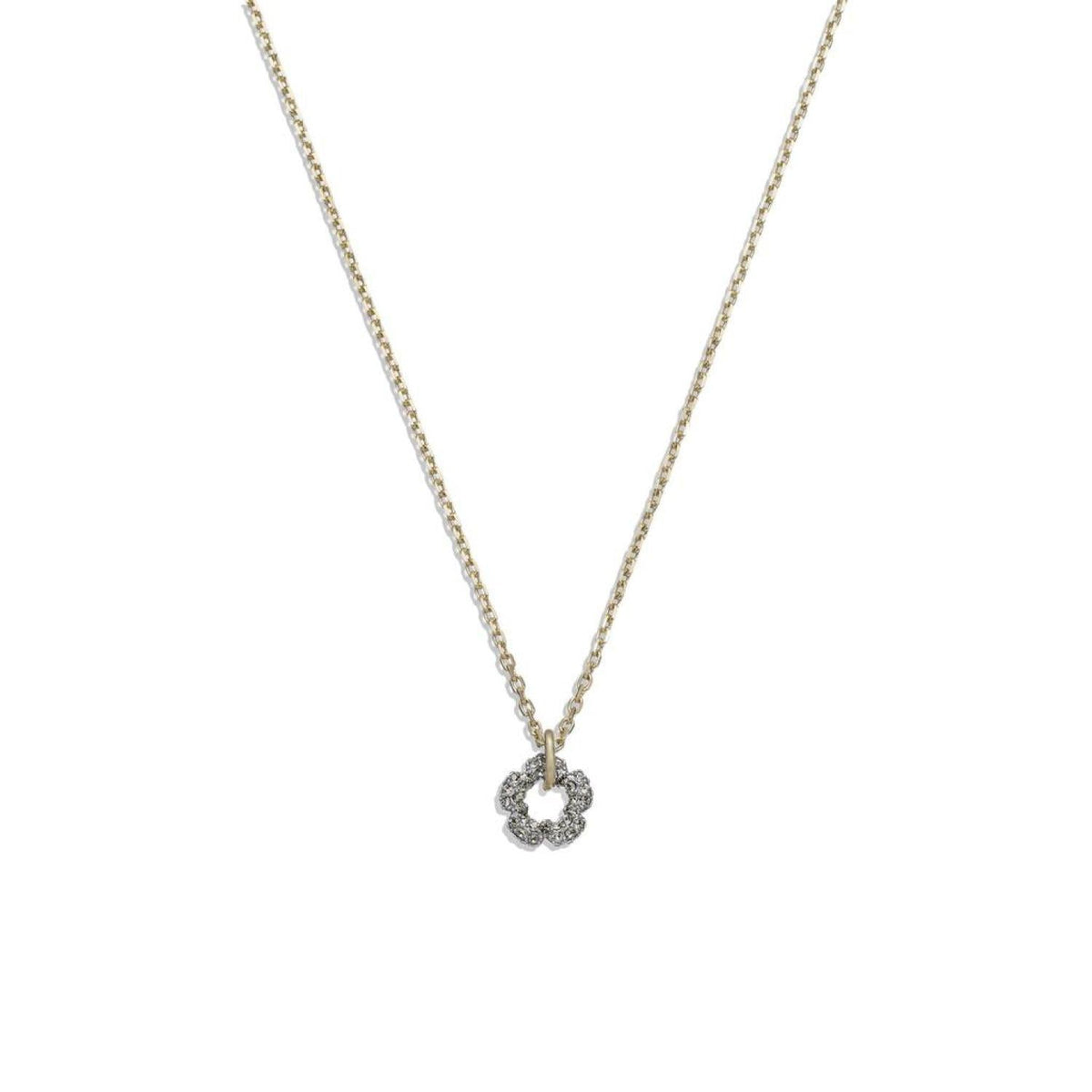 Signature Pave Tea Rose Pendant Necklace