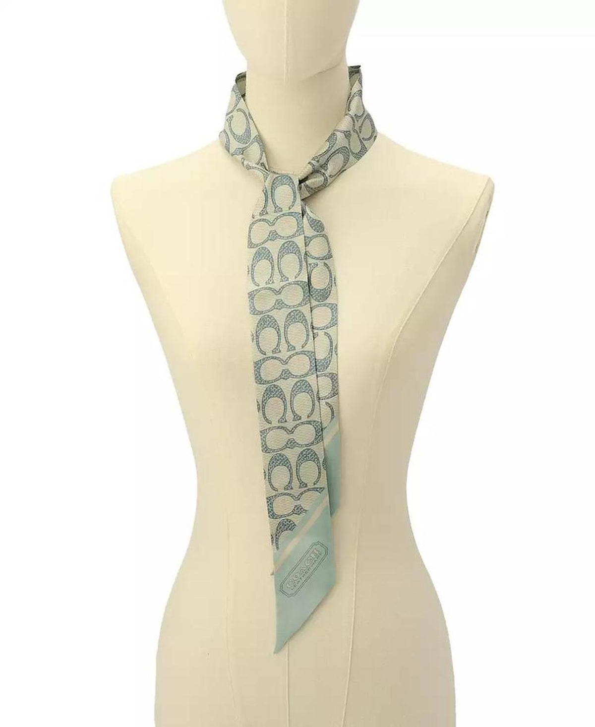 Women's Vintage Signature Print Silk Skinny Scarf