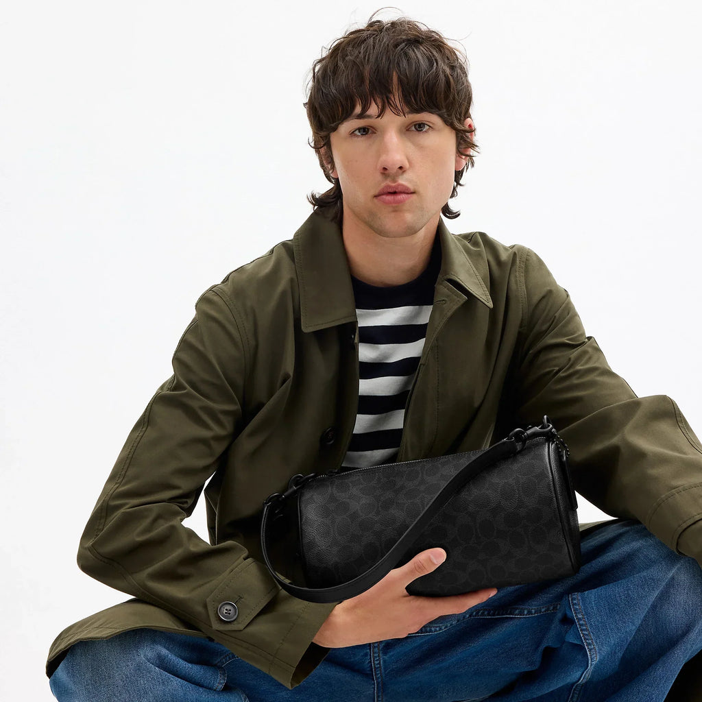 Coach Outlet Andre Barrel Bag 30 In Signature Canvas