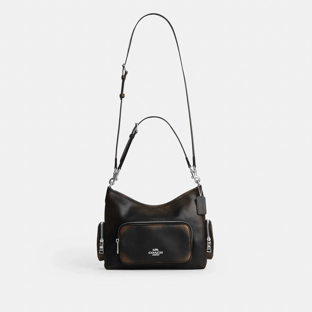 Coach Outlet Laurel Shoulder Bag With Pockets In Loved Leather
