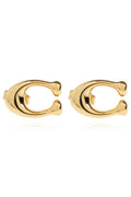 Coach Logo Plaque Stud Earrings