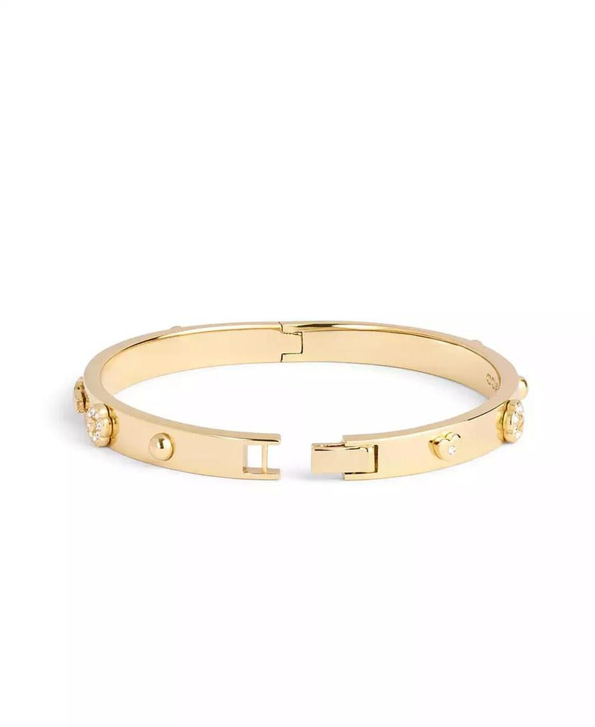 Faux Stone Signature Mixed Motif Bangle Bracelet