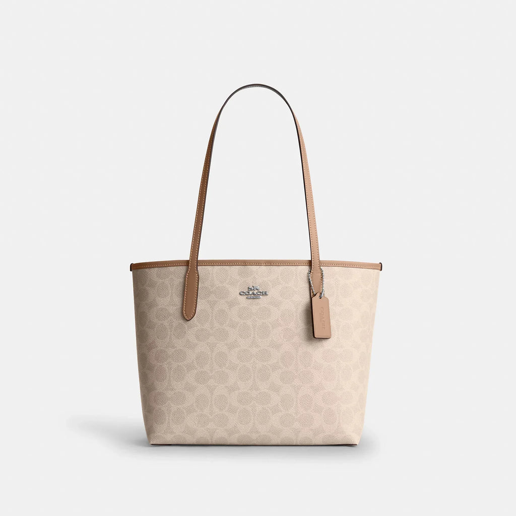 Coach Outlet Medium City Tote Bag In Signature Canvas