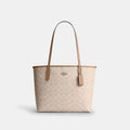 Coach Outlet Medium City Tote Bag In Signature Canvas