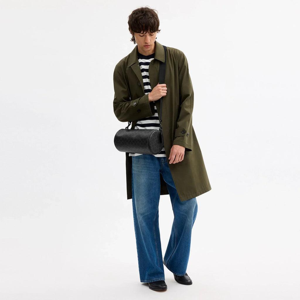 Coach Outlet Andre Barrel Bag 30 In Signature Canvas
