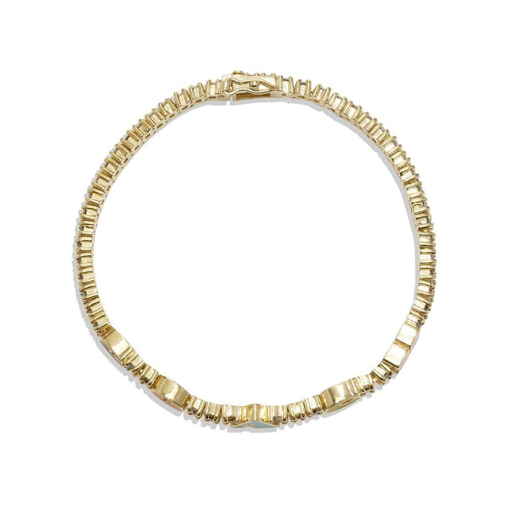 Faux Stone Signature Logo Tennis Bracelet