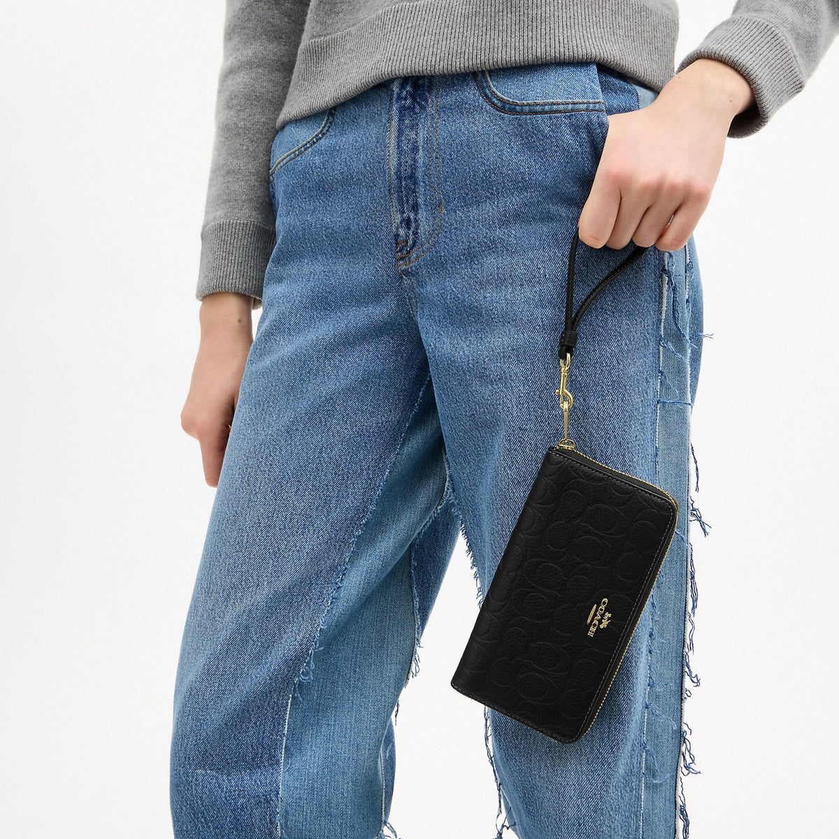 Coach Outlet Long Zip Around Wallet In Signature Leather