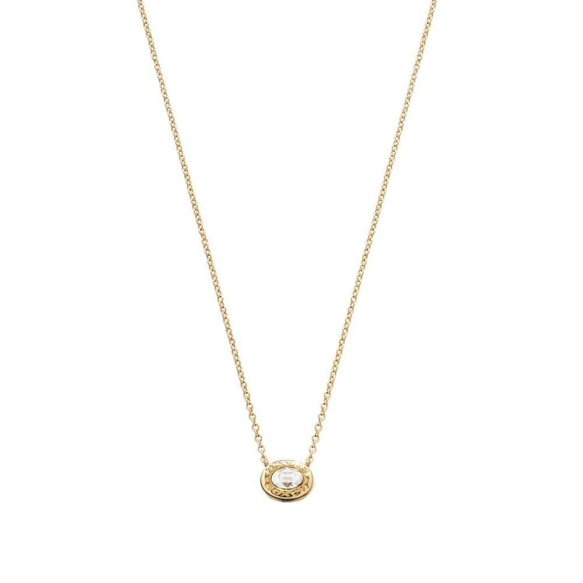 Signature Crystal Stone Pendant Necklace