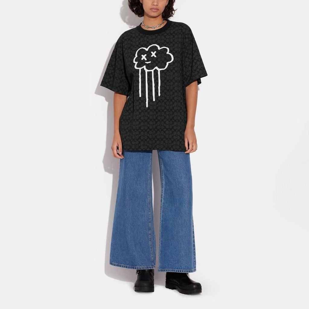 Coach Outlet Rave Cloud T Shirt In Organic Cotton