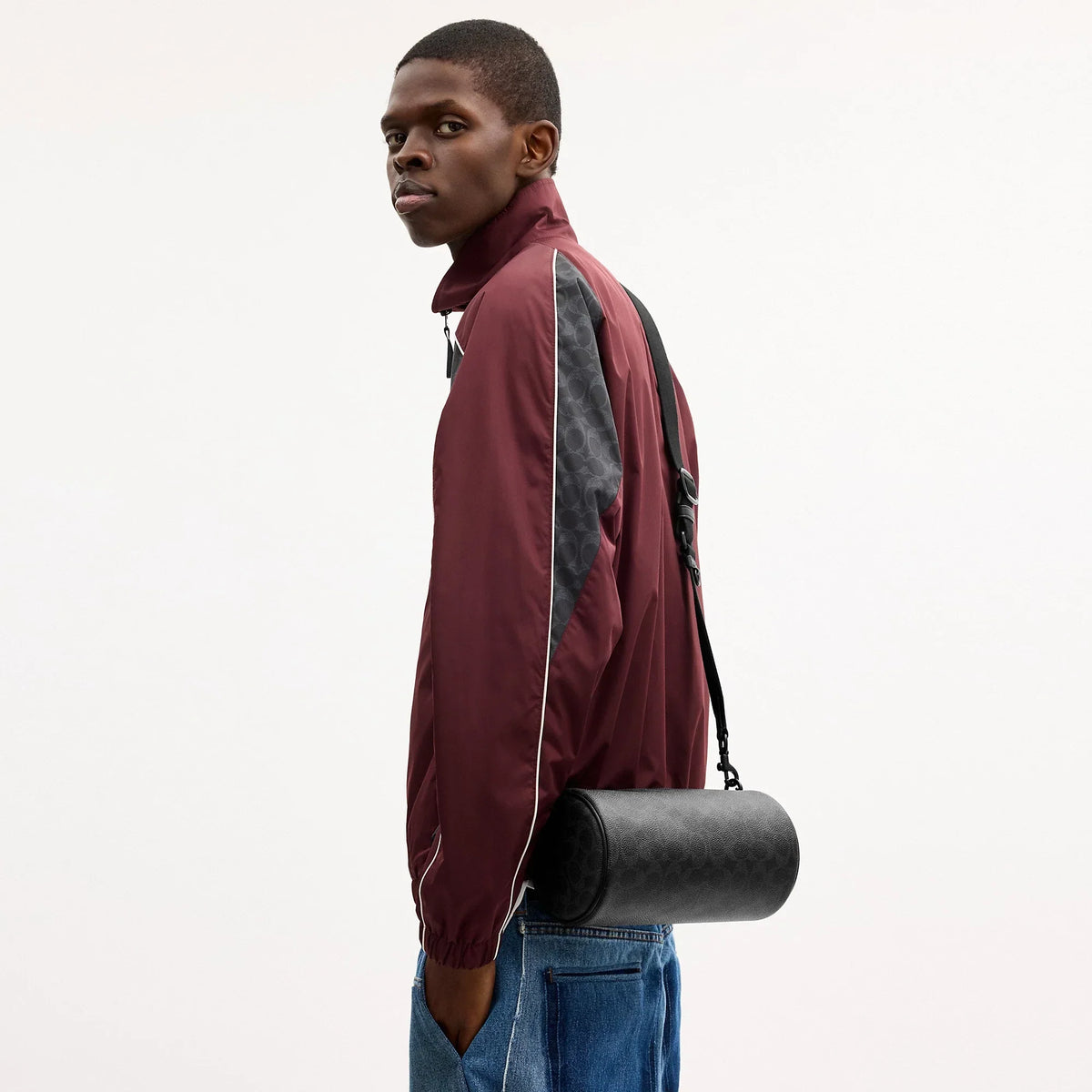 Coach Outlet Andre Barrel Bag 24 In Signature Canvas