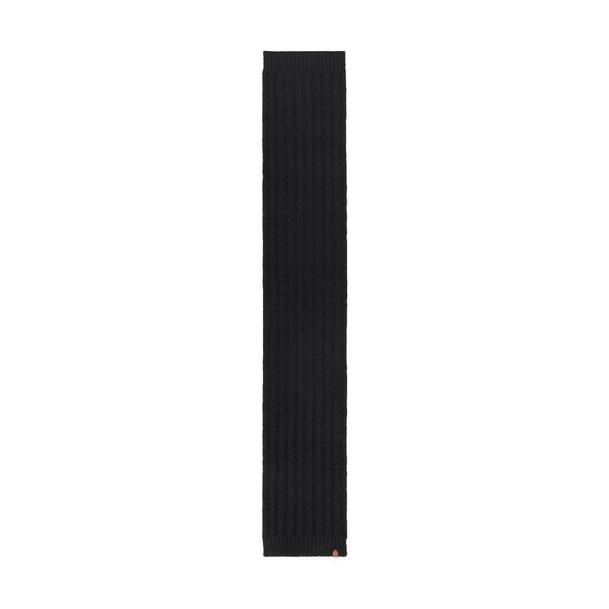 Men's Leather Patch Cable Scarf