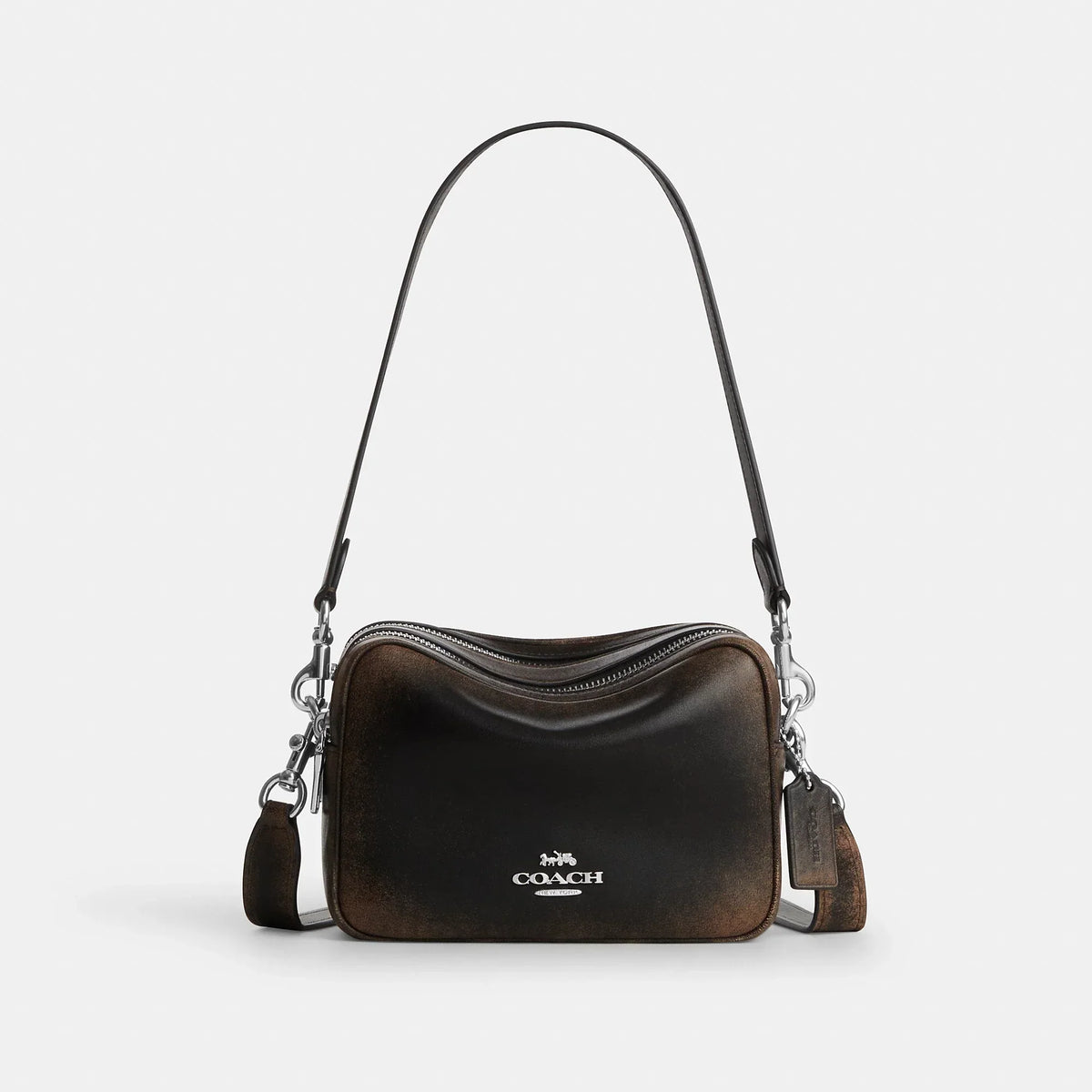 Coach Outlet Mini Carey Crossbody Bag In Loved Leather