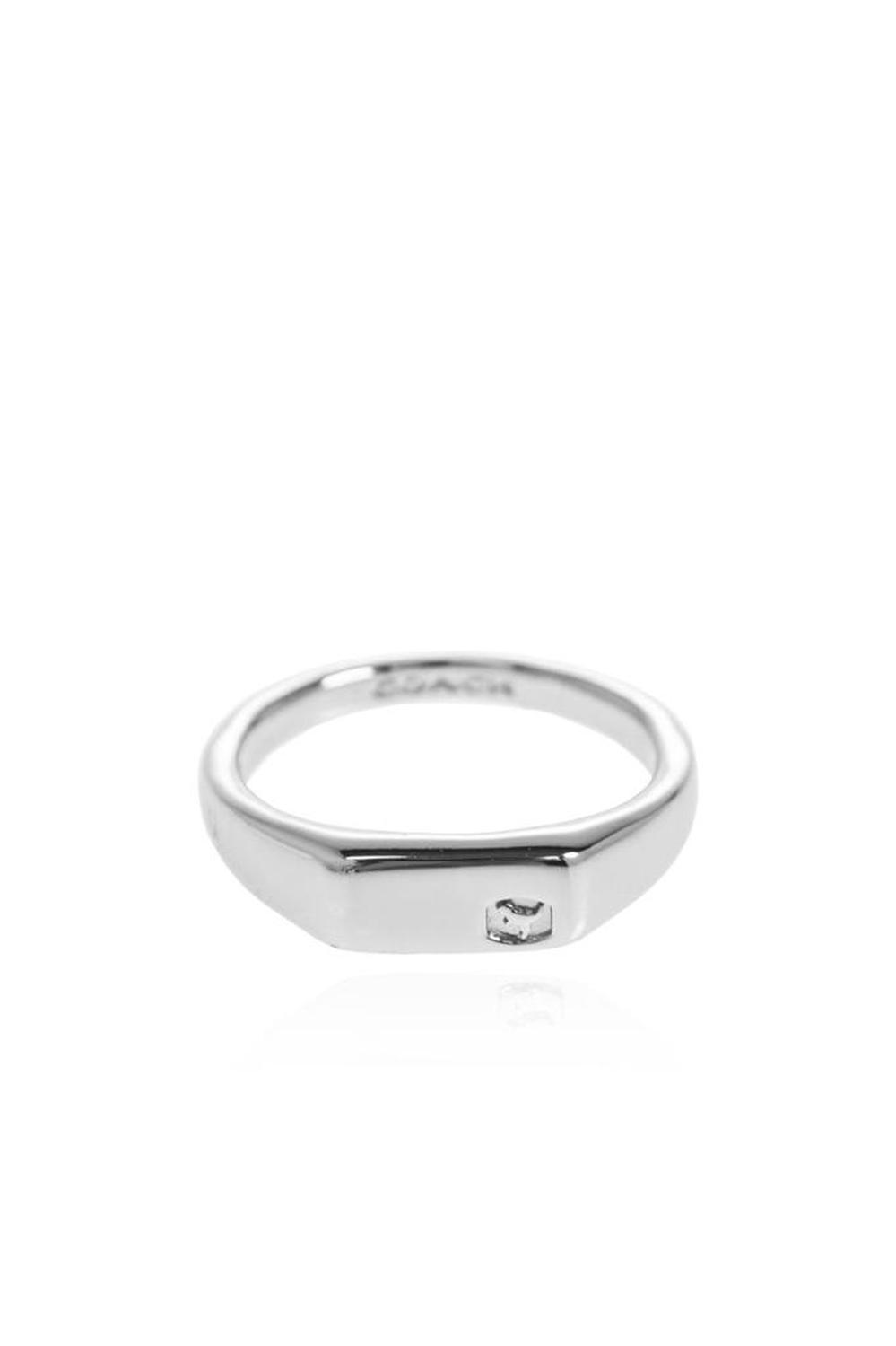 Coach Logo Engraved Set Of Two Rings