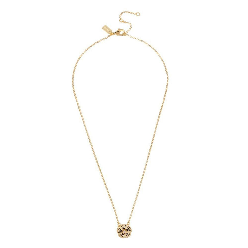 Tea Rose Pendant Necklace, 16" + 2" extender