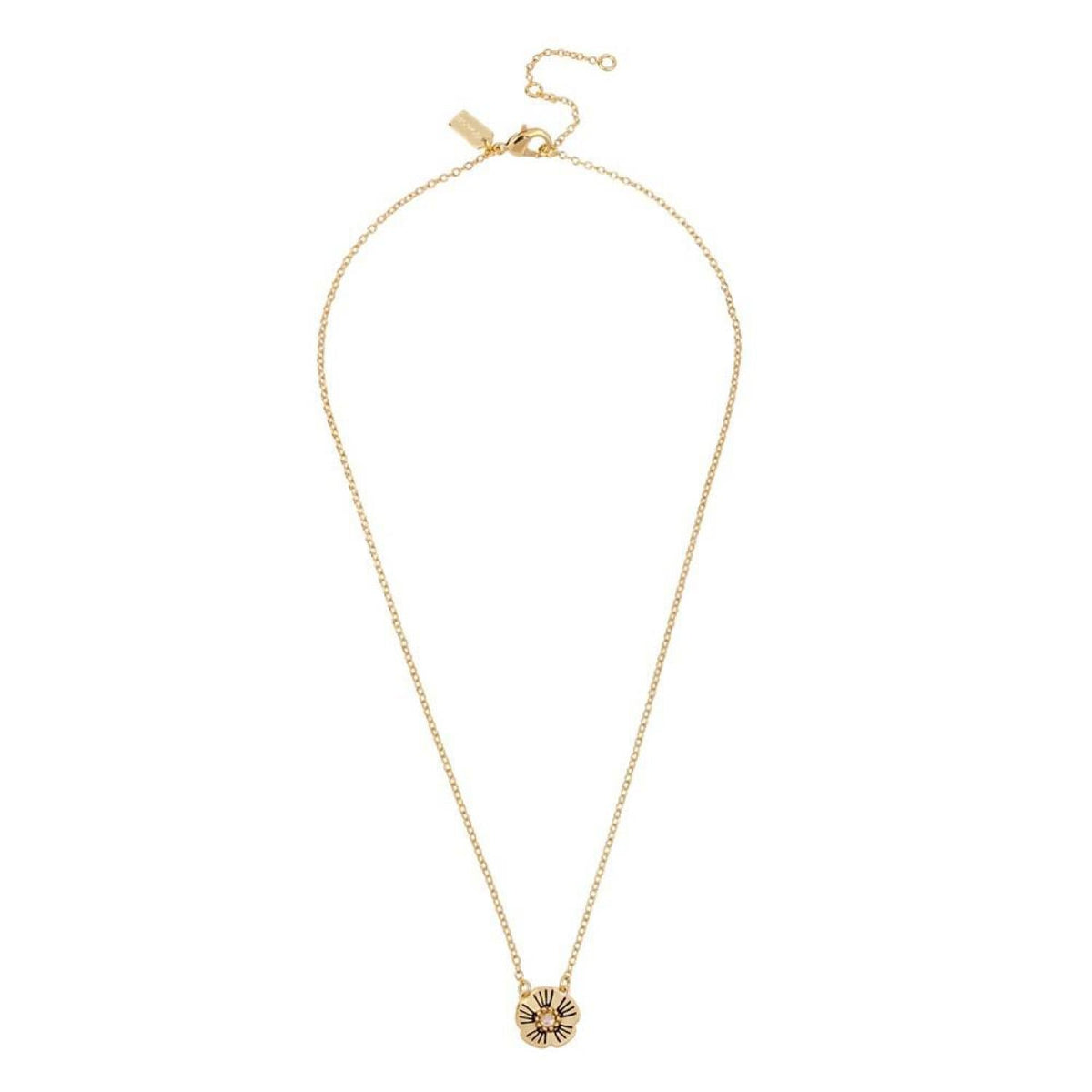Tea Rose Pendant Necklace, 16" + 2" extender
