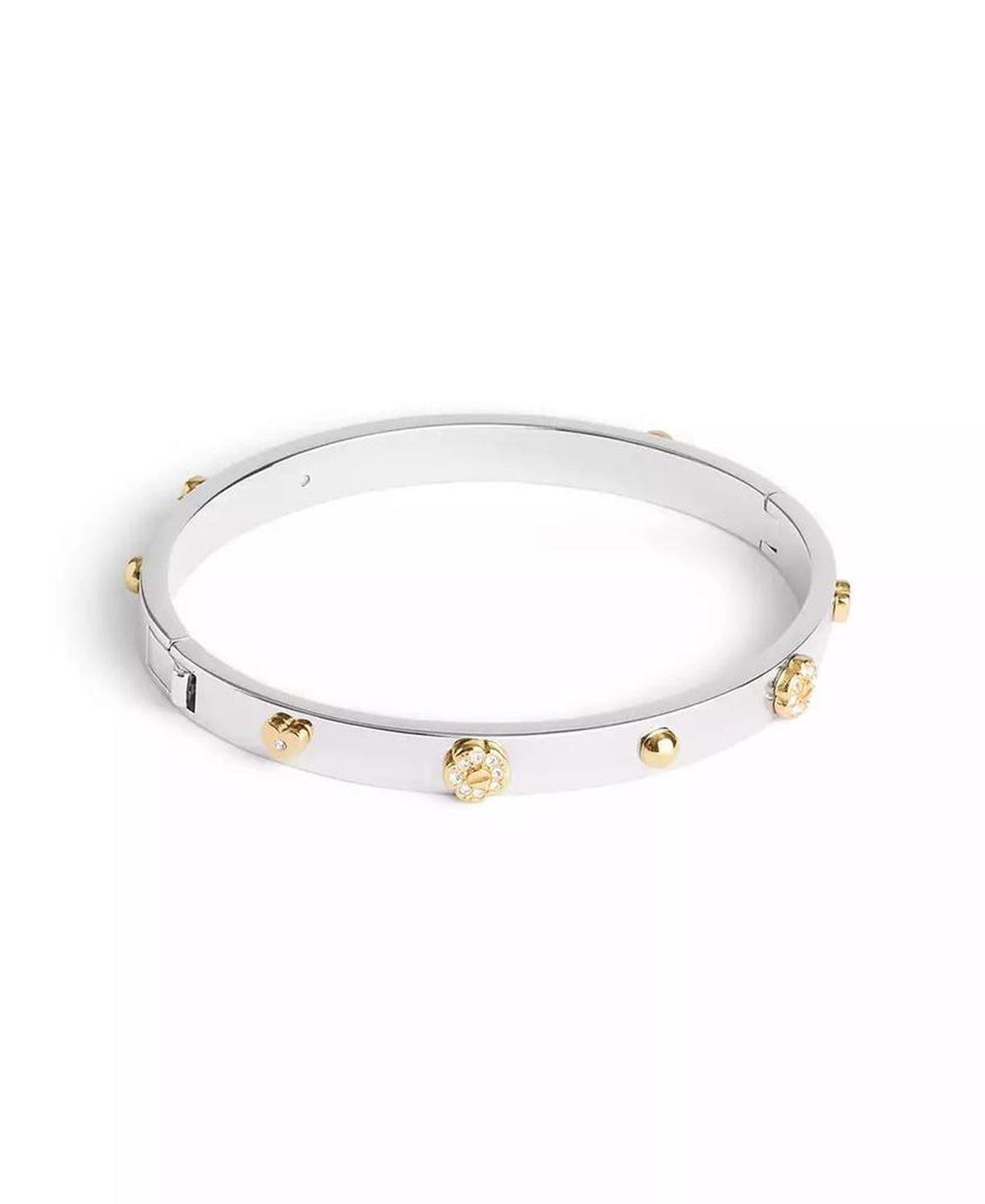 Faux Stone Signature Mixed Motif Bangle Bracelet