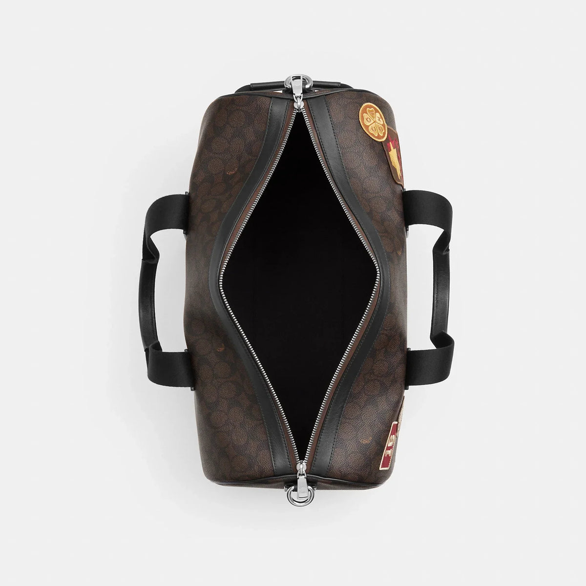 Coach Outlet Explorer Duffle Bag 45 In Signature Canvas With Patches