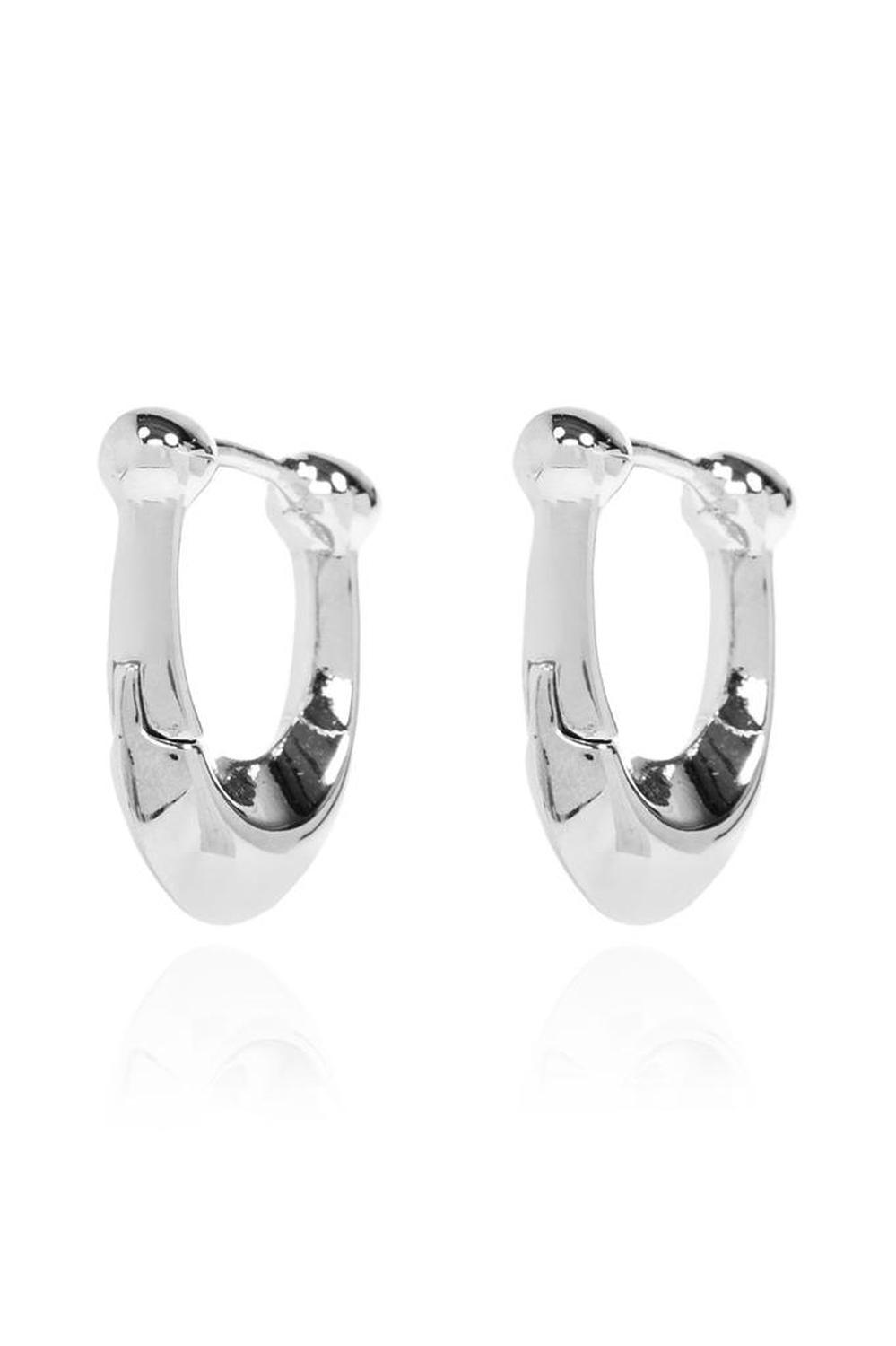 Coach Hoop Detailed Earrings