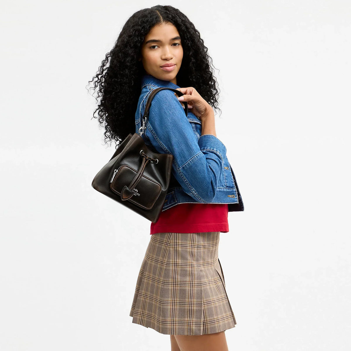 Coach Outlet Rowan Bucket Bag With Pocket In Loved Leather