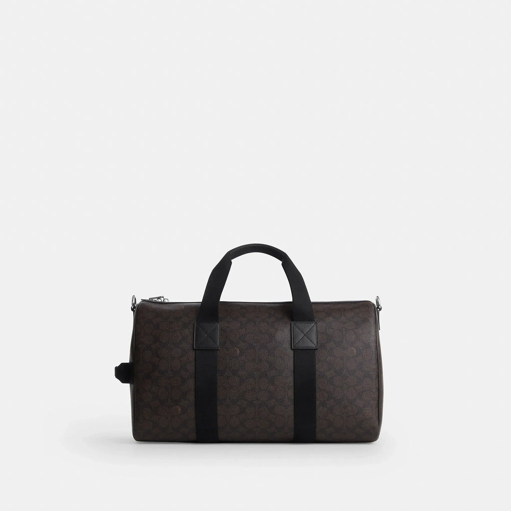 Coach Outlet Explorer Duffle Bag 45 In Signature Canvas With Patches