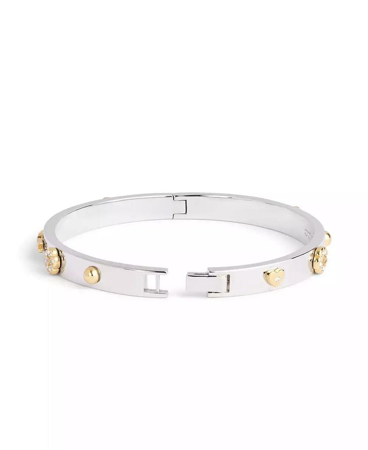 Faux Stone Signature Mixed Motif Bangle Bracelet