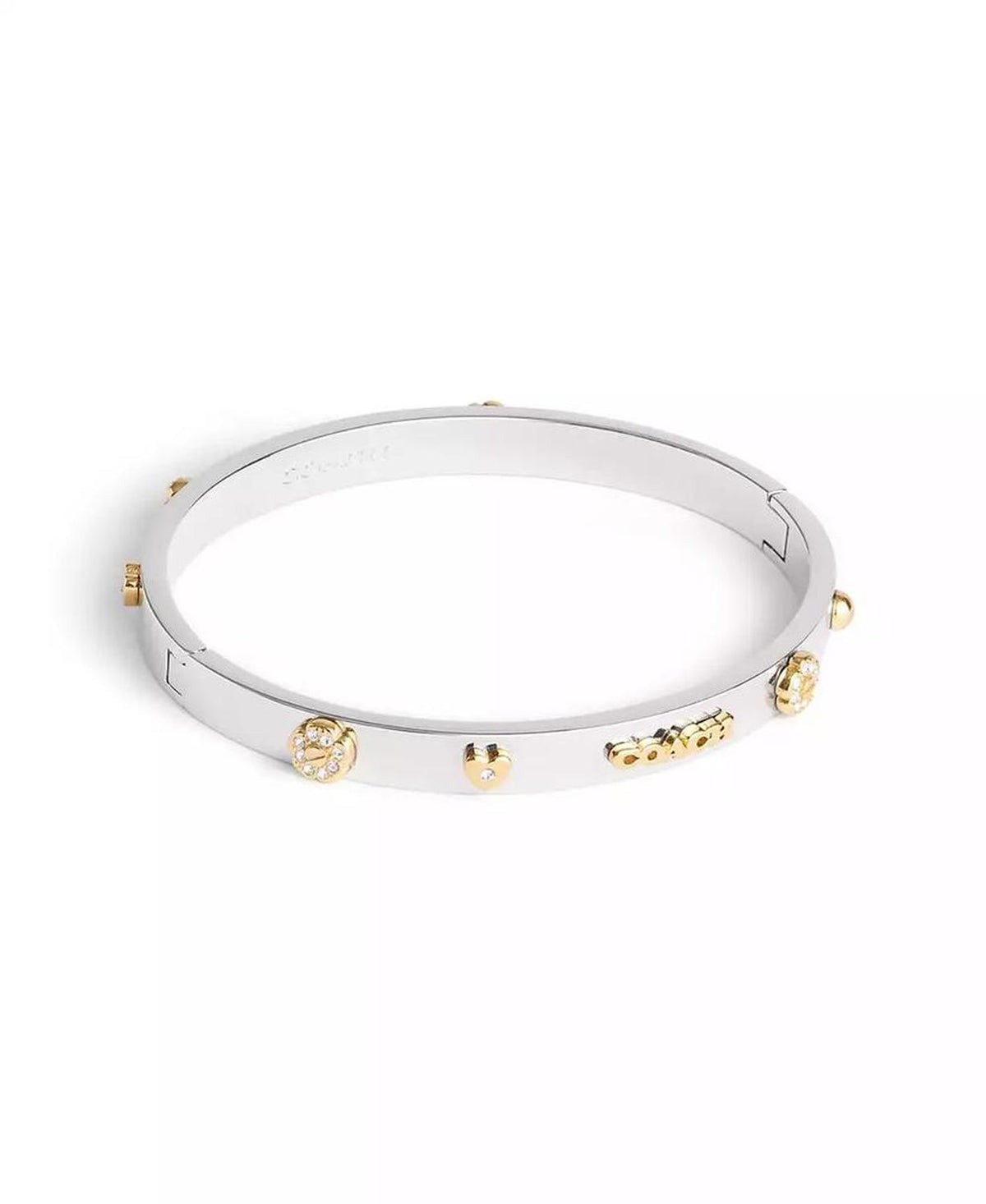 Faux Stone Signature Mixed Motif Bangle Bracelet