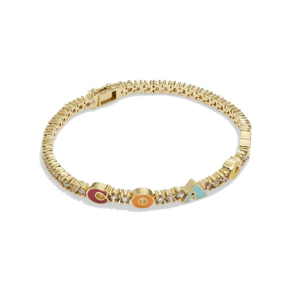 Faux Stone Signature Logo Tennis Bracelet