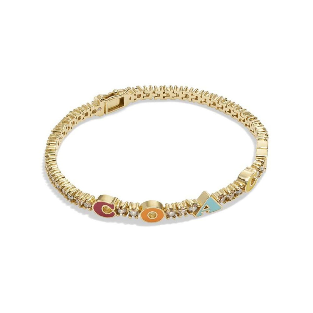 Faux Stone Signature Logo Tennis Bracelet