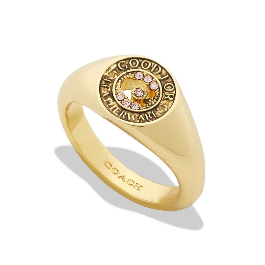 Faux Stone Signature Signet Ring