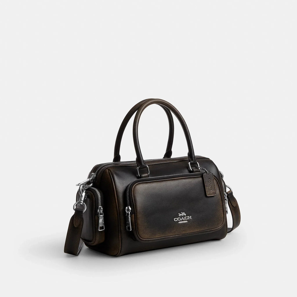 Coach Outlet Rowan Satchel Bag With Pockets In Loved Leather